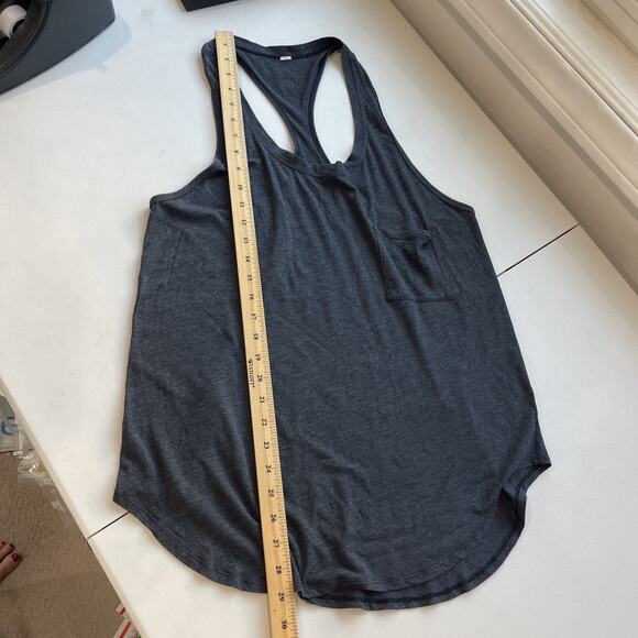 Lululemon Sz 12 Yogi Everyday Tank Racer Back Top Front Pocket Gray LOT OF 2 - Picture 5 of 15